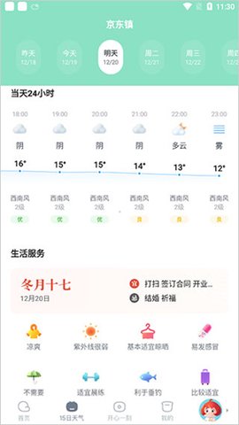 晚晴天气